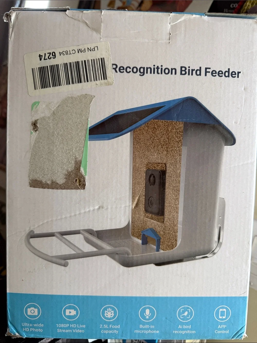 Remote Control Camera Bird Feeder – Blue/White Roof